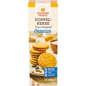 Hammermühle Kekse Doppelkeks mit Kakaocreme, gluten-, laktosefrei & vegan, je 2 Kekse à 28 g, 4 Pack, 2 Stück