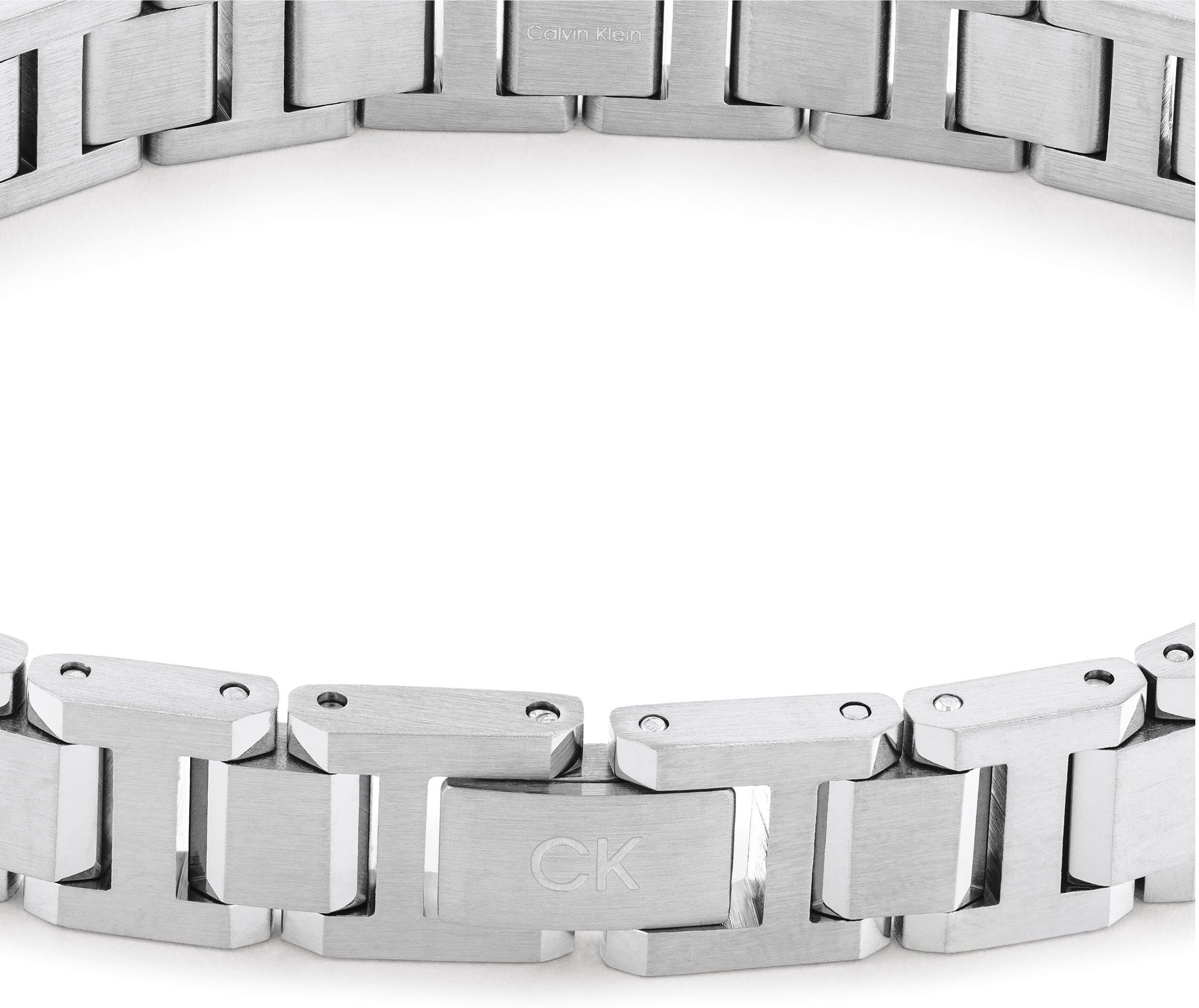 Armband CALVIN KLEIN "Schmuck Edelstahl Armschmuck Gliederkette", silber (edelstahlfarben), Armbänder, Damen, 20,5cm, Edelstahl, Armband edelstahlfarben 20,5cm, Edelstahl