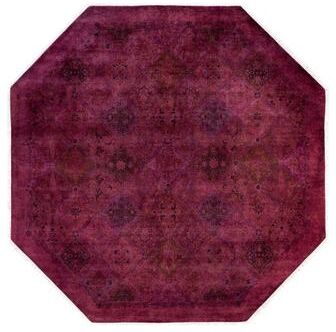 Overton "Overdyed One-of-a-Kind Hand-Knotted Area Rug - Purple - 7' 1"" x 7' 1"""