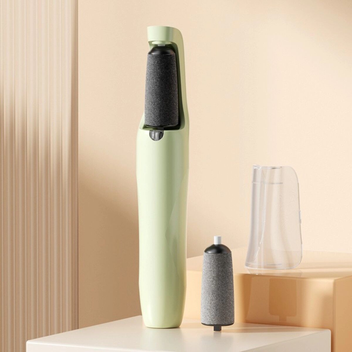 INF Râpe électrique anti-callosités YS-M927 – Appareil portatif double vitesse avec têtes remplaçables, boîtier ABS, longue Vert