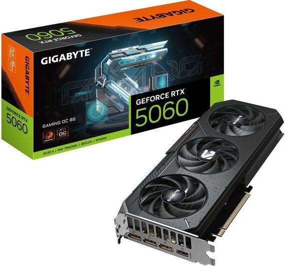 GIGABYTE GeForce RTX 5060 GAMING OC 8GB GDDR7 PCIe 5.0 Graphics Card GV-N5060GAMING OC-8GD