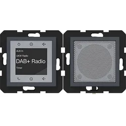 Hager WAN6010AT Radio Touch UP DAB+ mit Lautsprecher, A.x/C.x, anthrazit matt, lackiert