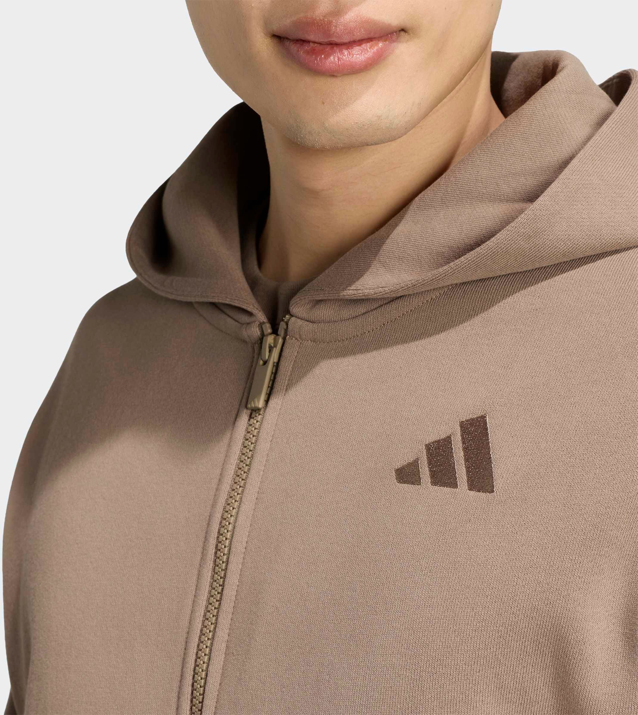 Kapuzensweatshirt ADIDAS SPORTSWEAR "M AK SL FZ", Herren, Gr. 3XL, braun (khasix), Obermaterial: 100% Baumwolle, normal, Rundhals, angesetztes Bündchen, Sweatshirts Kapuzensweatshirt, sportliches Kapuzensweatshirt, schwere Stoffqualität, mit Kapuze khasix
