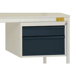 Manuflex LD4702.7016 ESD ESD-Gehäuse-Unterbau, Nutzhöhe 300 mm mit 2 Schubfächern