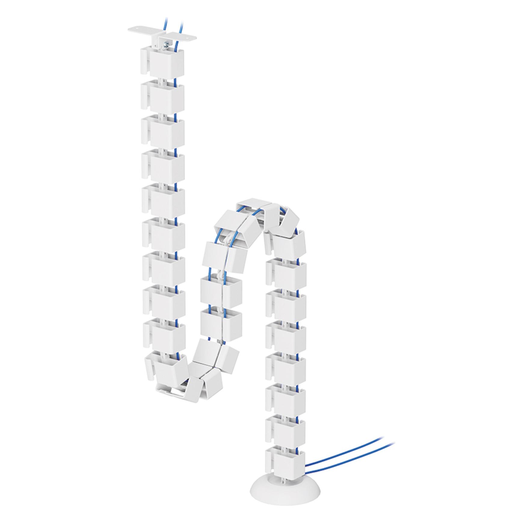 Neomounts Kabelkanal flexibel weiss/Schraubbefestigung (Kabelkanal, Kabelschlauch, 130 cm) (ADS06-130WH)