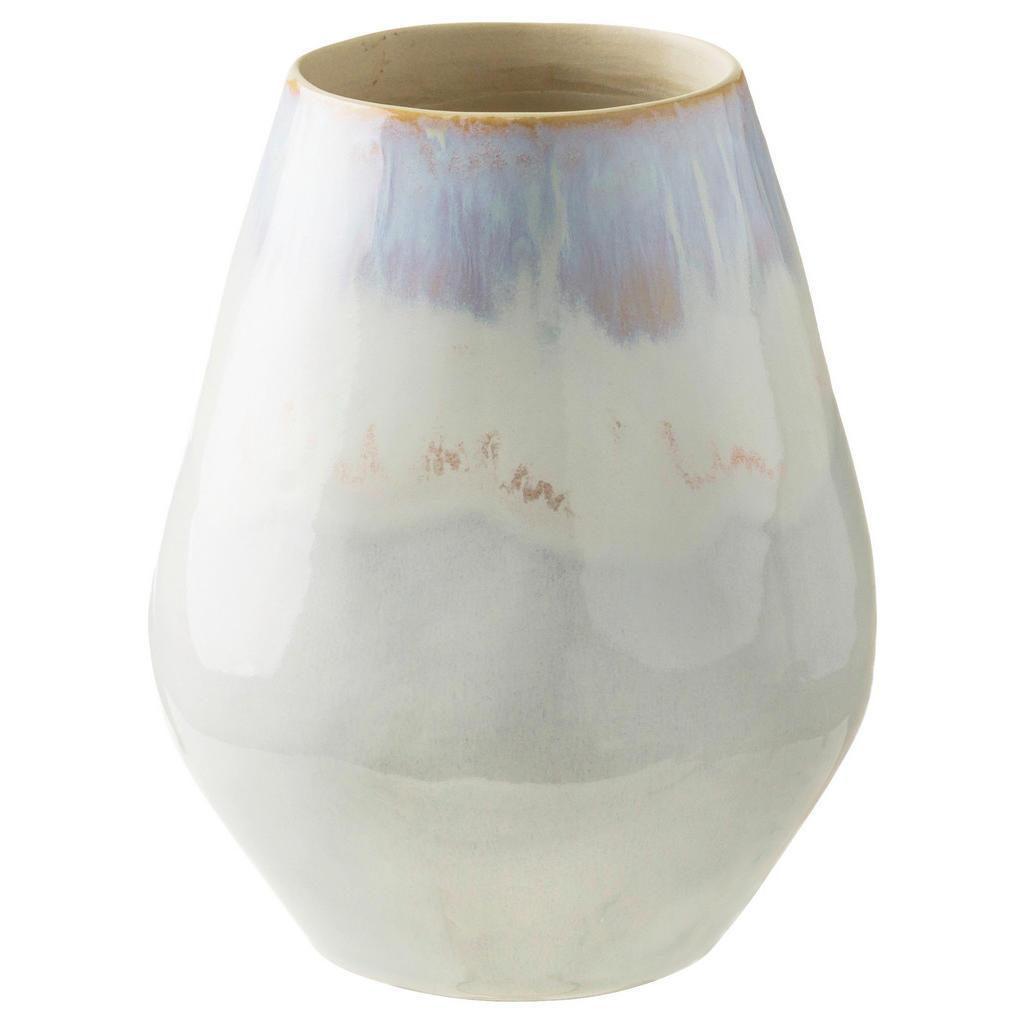 Costa Nova Vase, Weiß, Keramik, rund, 19.6 cm, Handmade in Europe, handgemacht, Dekoration, Vasen, Keramikvasen