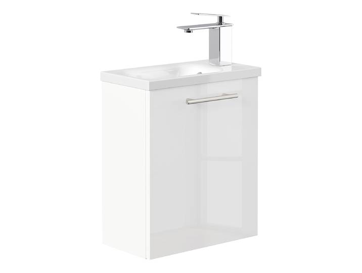 Lave mains invité Pieni 40 x 49 x 22cm Blanc/Blanc brillant