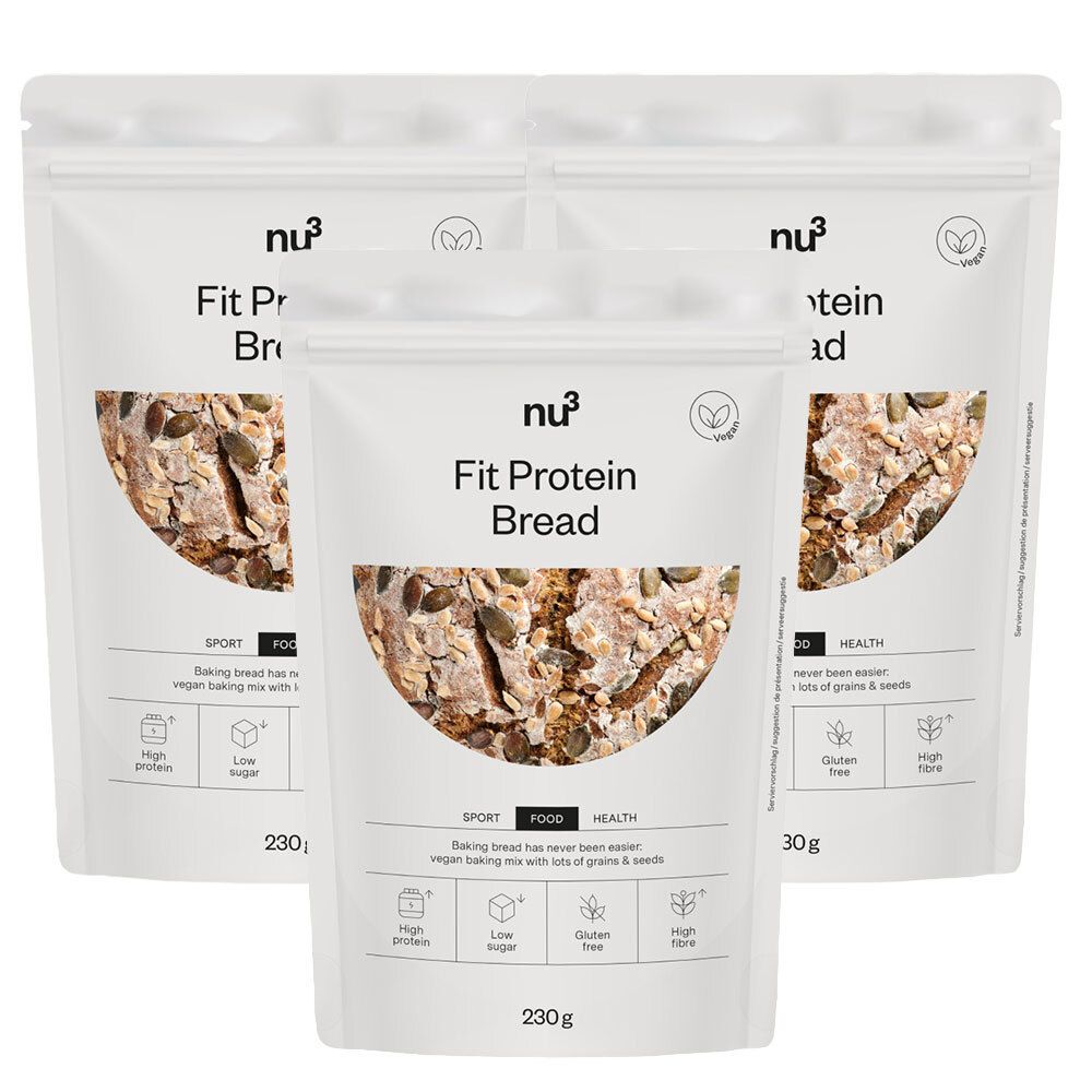 3 x nu3 Fit Eiweißbrot 3x230 g Pulver