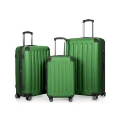 Spree - 3er Koffer-Set Hartschale Grün matt, TSA,  (55cm, 65cm & 65cm)