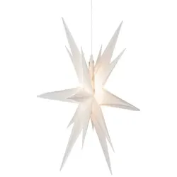 Lumineo LED Stern Dauerbetrieb BO Outdoor Ø 30cm H.30cm weiss/warmes weiss