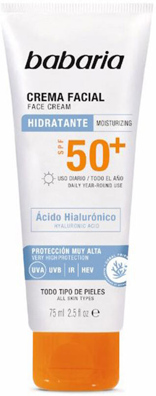 Babaria Crème visage à l’ACIDE Hyaluronique Solaire SPF50+