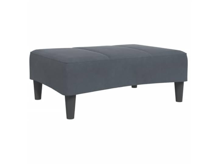Makastle Samt Fußhocker Dunkelgrau 77x55x31 cm Fußhocker Dunkelgrau 77x55x31 Cm Samt
