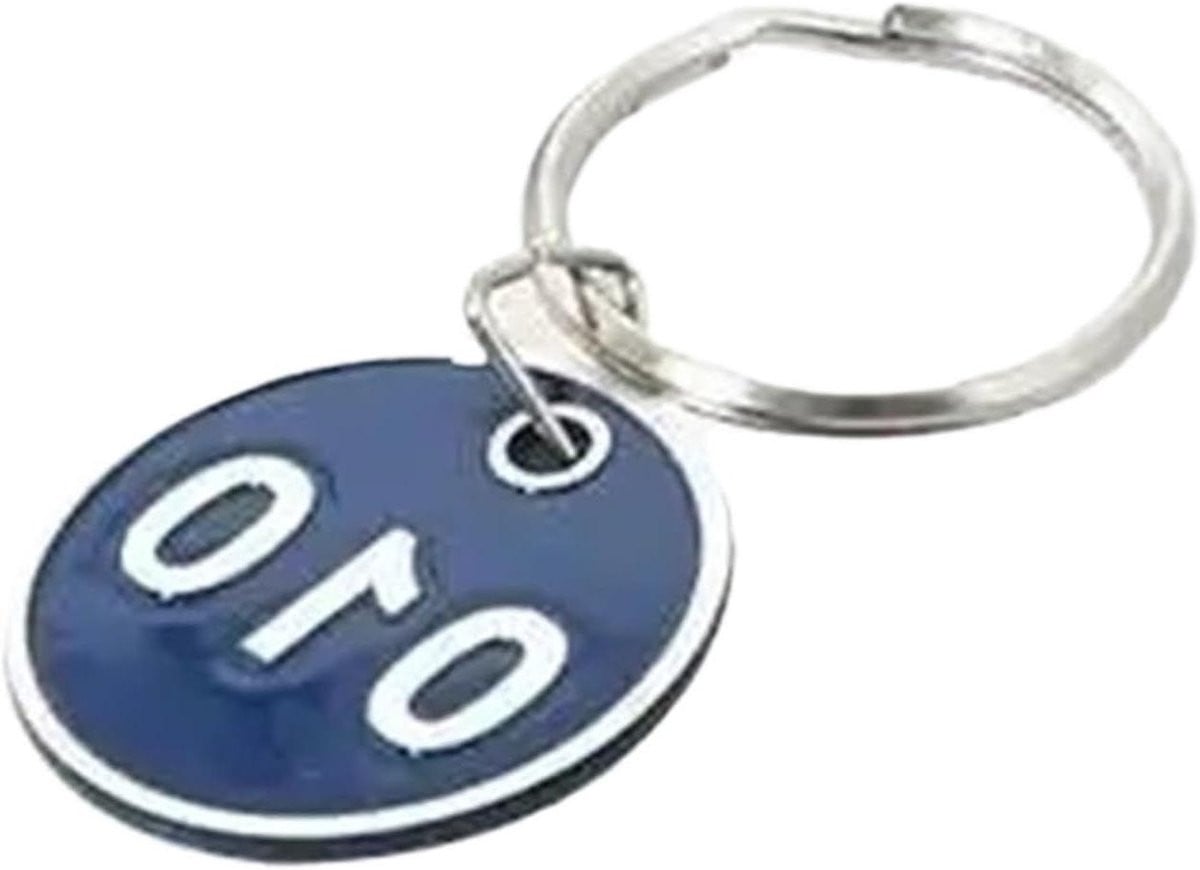 Metalen Nummerlabels voor Sleutel Identificatie en Inventaris Organisatie, Corrosiebestendig Aluminium, Nummers 100-200, Blauw