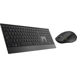 Rapoo 9500M Kabellos, Bluetooth® Tastatur, Maus-Set Deutsch, QWERTZ Schwarz R-18751