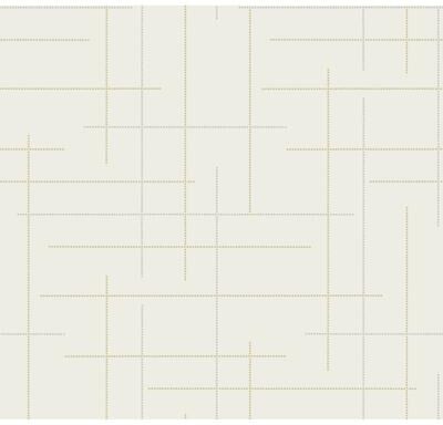 A-Street Prints Wylie Metallic Dotted Gridlines Wallpaper