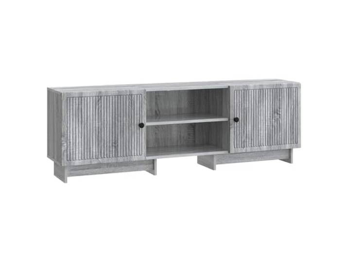 KGFHERENB TV-Schrank Graues Sonoma 150x31x50cm TV-Board Stabiles Lowboard aus Holzwerkstoff mit Schwenktüren und Regalfach für Wohnzimmer und Schlafzimmer.
