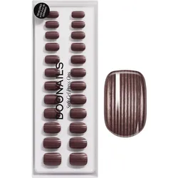DOONAILS Soft Gel Press Ons Espresso Martini Medium Round - braun