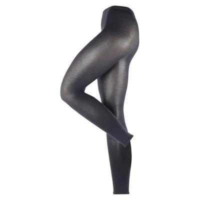 Feinstrumpfleggings ESPRIT "Cotton", Damen, Gr. 44, schwarz (marine), Obermaterial: 58% Baumwolle, 37% Polyamid, 5% Elasthan, Strumpfhosen, elegant, fein, knöchellang, matt, rutschfest, nicht glänzend