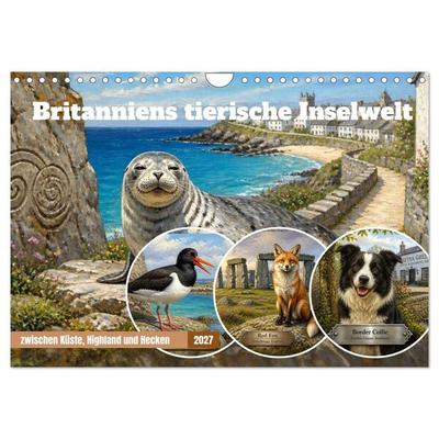 Britanniens tierische Inselwelt (Wandkalender 2027 DIN A4 quer), CALVENDO Monatskalender