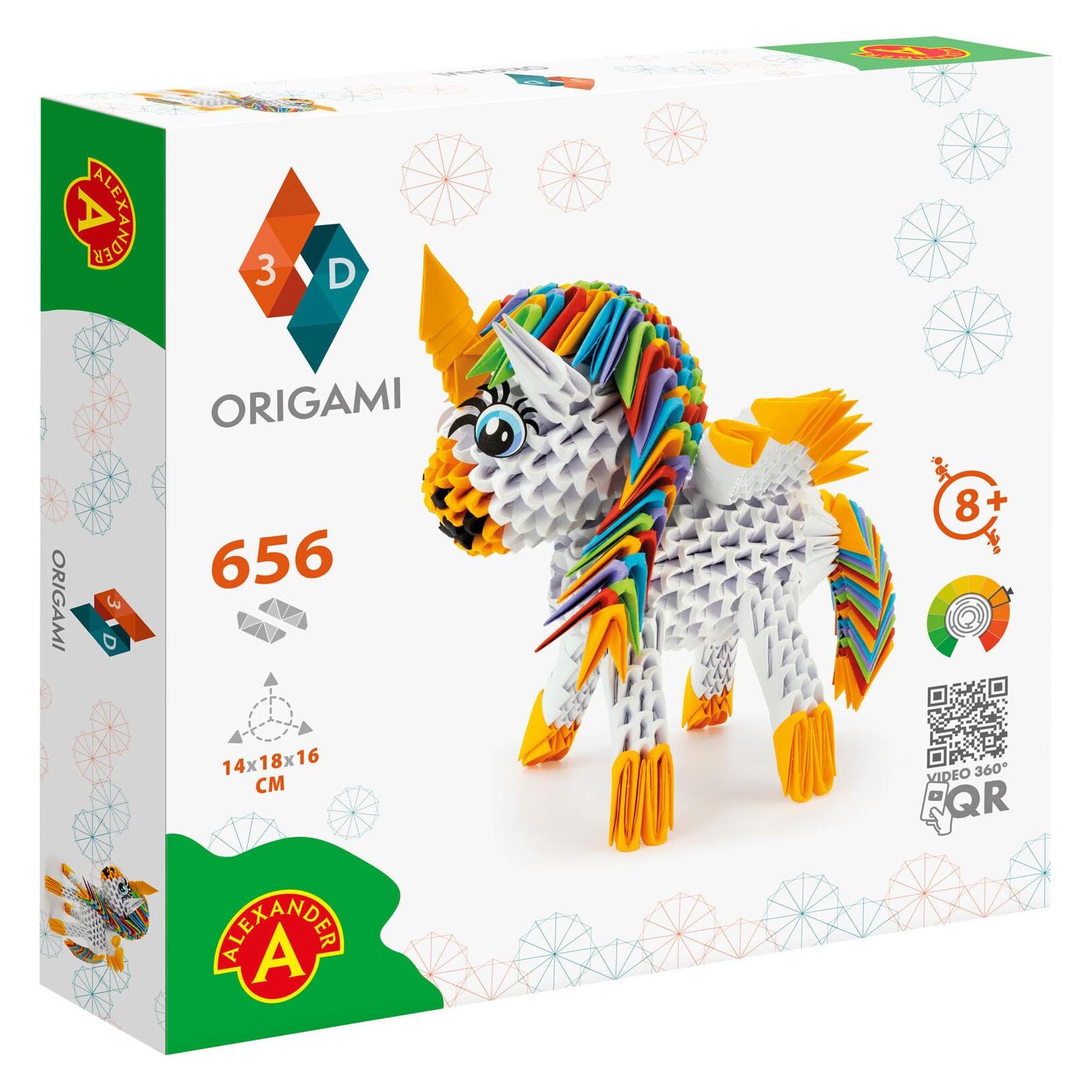 Selecta Spielzeug ORIGAMI 3D - Einhorn, 656 Teile (501832)