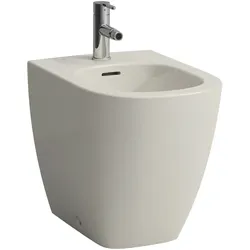 LAUFEN LUA Standbidet, mit Überlauf, 1 Hahnloch, 360x520mm, Eckventile innenliegend, H8320810493021, Farbe: Pergamon