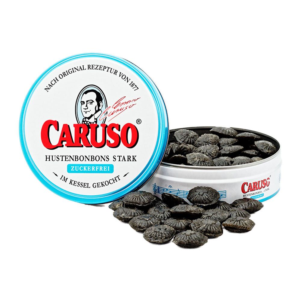 Caruso Hustenbonbons stark zuckerfrei 50 g Bonbons