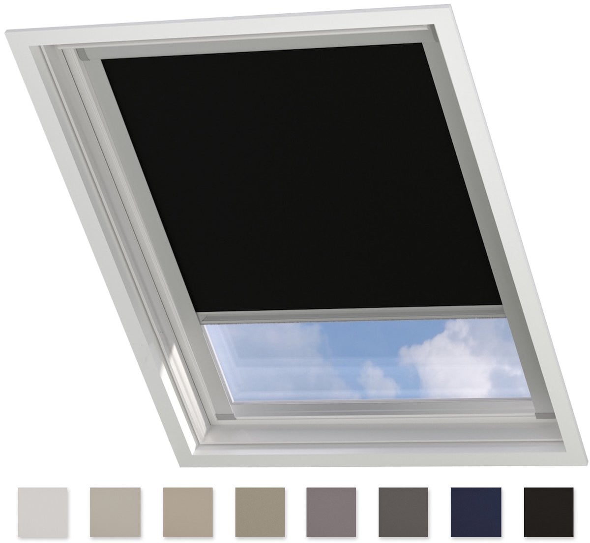 Dakraam Rolgordijn Trend Verduisterend Black voor Velux MK08