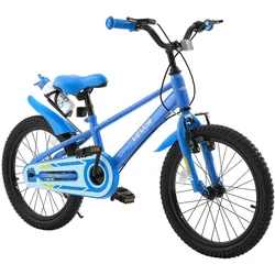 VEVOR Kinderfahrrad 20 Zoll Straßenfahrrad für 7-13 Jahre mit Ständer Blau, Kinderrad für Jungen & Mädchen, Kohlenstoffstahlrahmen, BMX-Stil, Doppelbremsen, Sattel & Lenker Verstellbar, Becherhalter