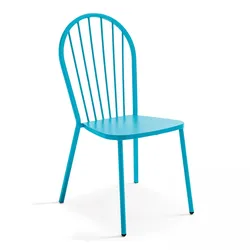 Oviala Business Bistrostuhl aus blauem Metall