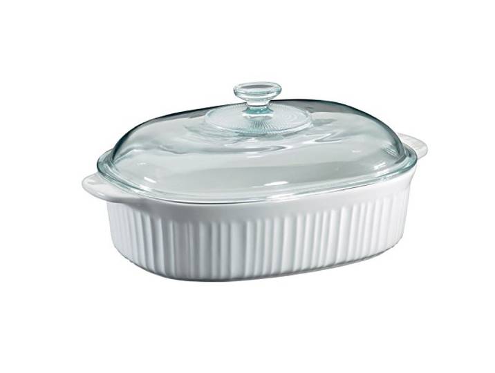 Corningware Country Cottage 4QT Bräter mit Deckel, weiß
