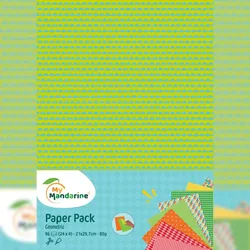 Avenue Mandarine 3x Paper Pack, A4, Geometric - Mehrfarbig CC058C