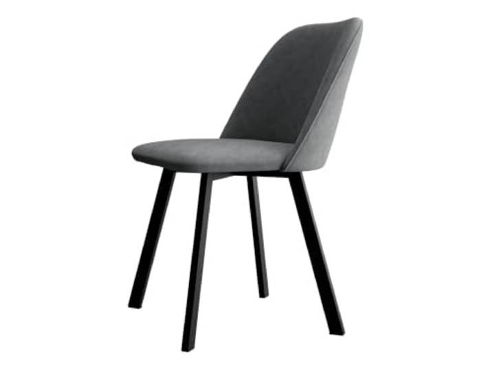 Mirjan24 Esszimmerstuhl K109 (Schwarz/Uttario 2970) Stuhl mit Velvetstoff, pulverbeschichteten Metallbeinen, maximale Belastbarkeit: 150 kg, B/H/T: 47/80/58 cm