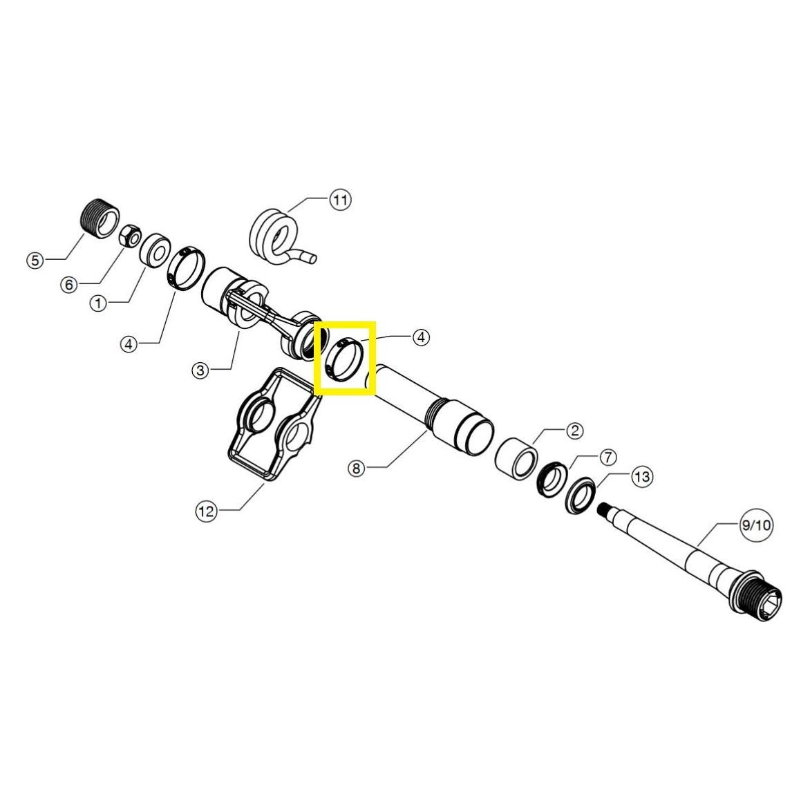 Crankbrothers Pedal Color Ring Farbring, Eggbeater, Level 2+3+11, black (40082935)