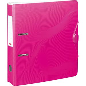 Brunnen Ordner 102043726 Wave, PP, A4, 7cm, Kunststoffordner, mit Innentasche, pink