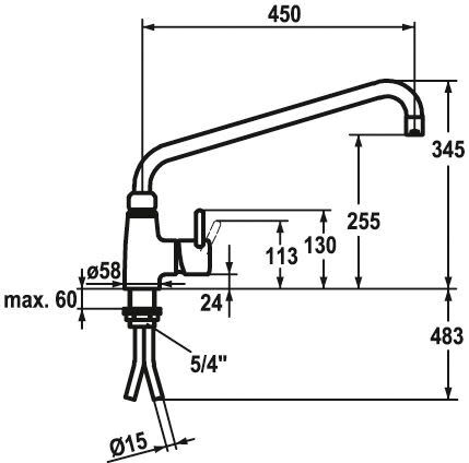 KWC Gastro Einhebel-Spütischbatterie für die Profiküche
