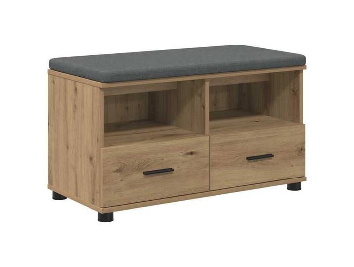 Saison Soldes  Banc d'entrée avec coussin - SARAZYJ - pour 2 Personnes - Chêne artisanal 80x38x46 cm MM6183
