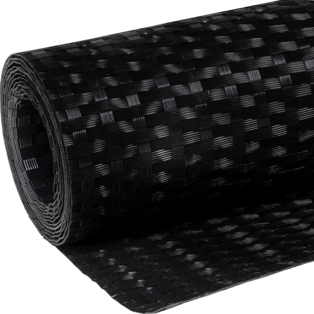 Dakota Fields Charrie Polyethylene Balcony Privacy Screen Black 600cm W x 90cm D