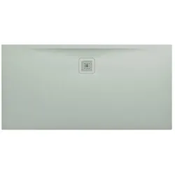 LAUFEN Pro Duschwanne H2159540770001 Marbond Ablauf lange Seite hellgrau
