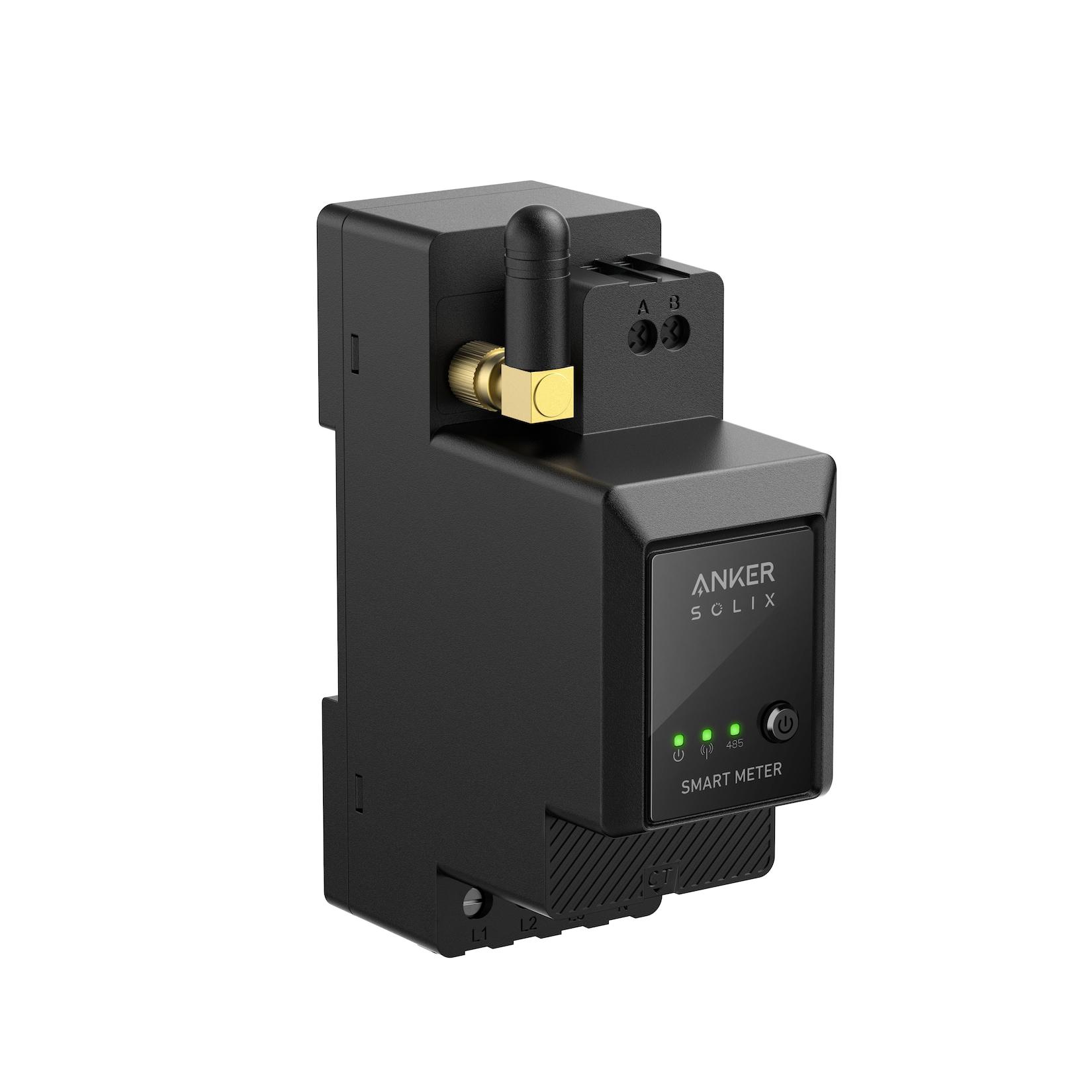 Anker SOLIX Smarter Zähler für Solarbank 2 und 3 Serie, Kabellos, Unterstützt WLAN, Bluetooth, RS-485, 10 Jahre Leistung, 1W Genauigkeit, Schnelle Anpassung, Spart Stromkosten