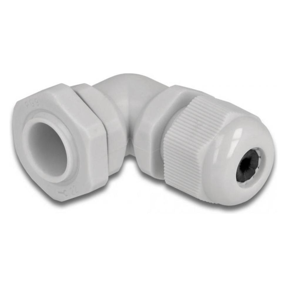 Delock Kabelverschraubung 90° gewinkelt PG9 grau (60295)