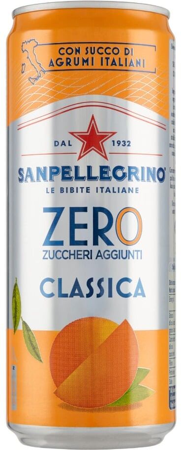 San Pellegrino Aranciata Classica Zero - 24 x 0,33 L
