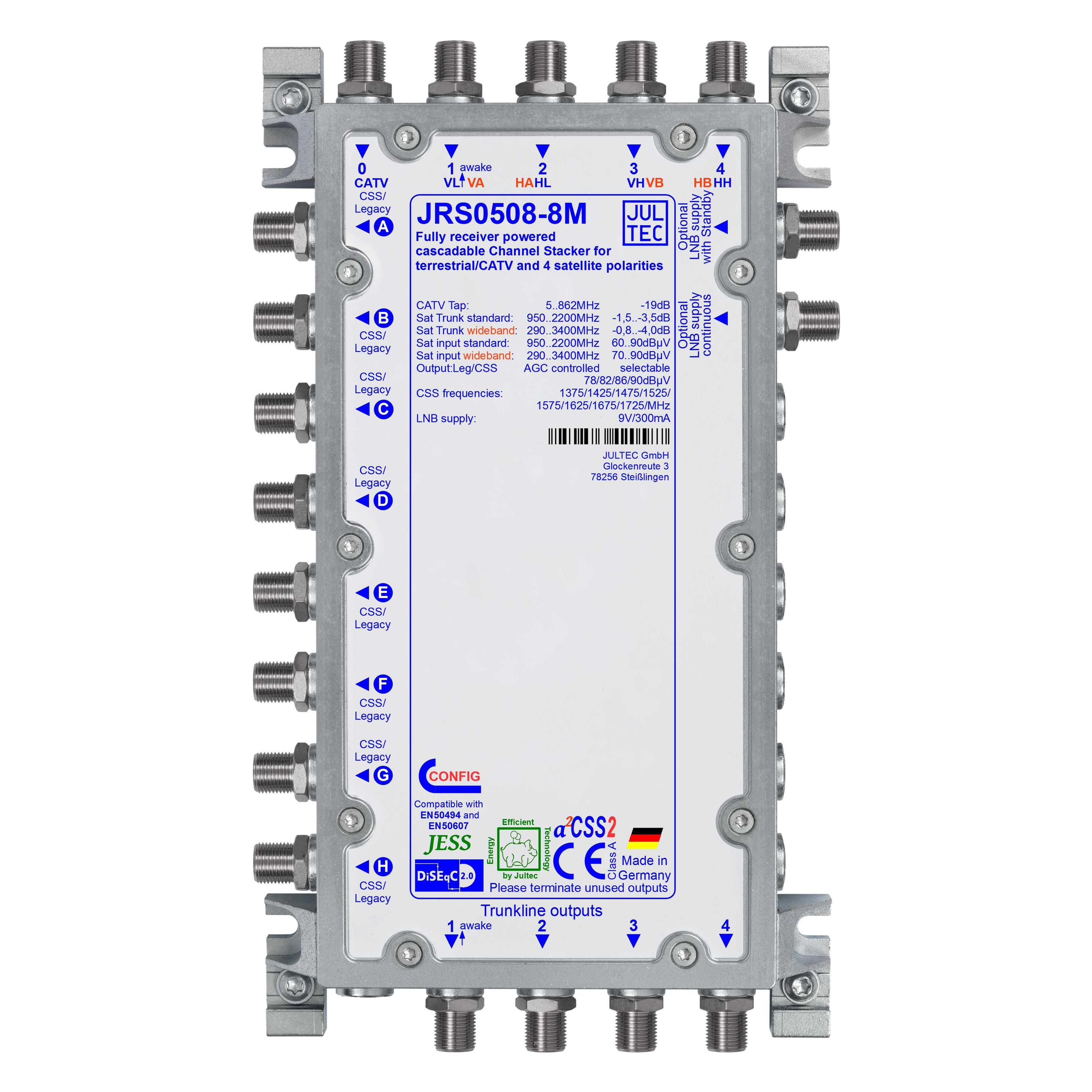 Jultec GmbH Einkabelumsetzer JRS0508-8M 5 auf 8/8UB (Antennenkabel) (JRS0508-8M)