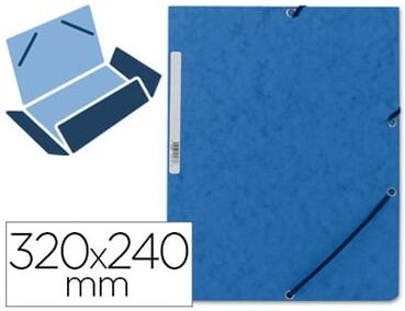Gama Essencial Pasta de cartão com elásticos   320x243mm   Azul