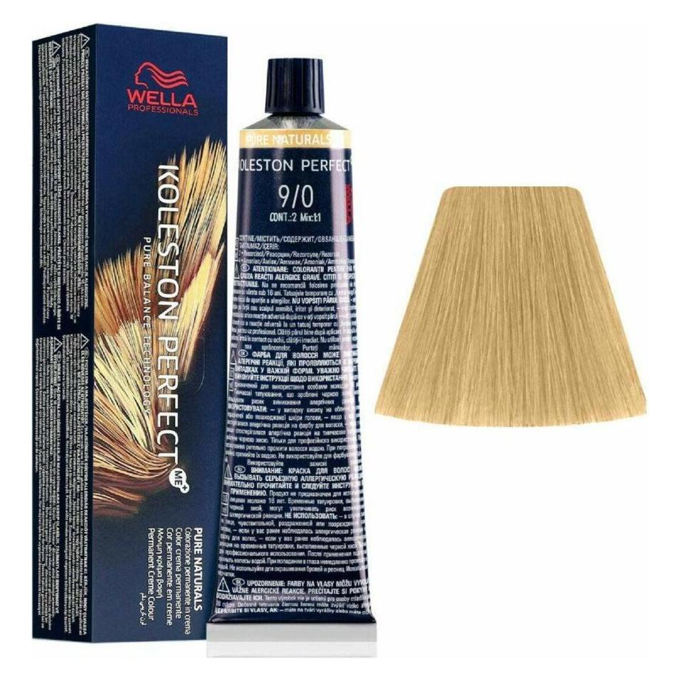 Wella Koleston Perfect ME Pure Natural Hair + Pure Natura l s 60 ml - Shade: 9/0 (9/0 Pure Naturals) (81650858)