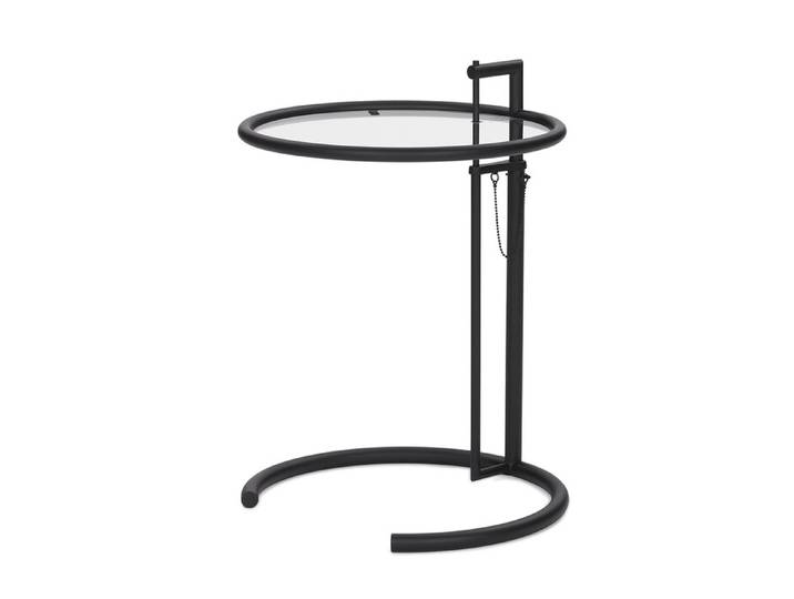 Beistell-Tisch Adjustable Table ClassiCon schwarz, Designer Eileen Gray, 64-102 cm