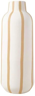 Elements Sand Stripe Stoneware Vase, 13 Inch