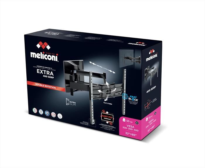 Meliconi Supporto Tv Extra 400sdrp Plus-nero