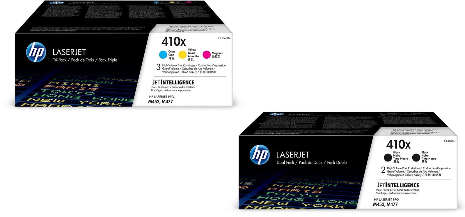 HP Inc. HP Original 410X Toner 2er Set schwarz + 3er Set C/M/Y OPCF410XD+ CF252XM