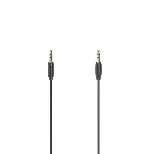 Hama 00205264 Audio-Kabel, 3,5-mm-Klinken-St. - St., Stereo, vergoldet, ultradünn, 5,0m