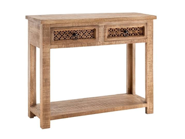 Konsolentisch 100x80cm 'Shania' Mangoholz massiv
